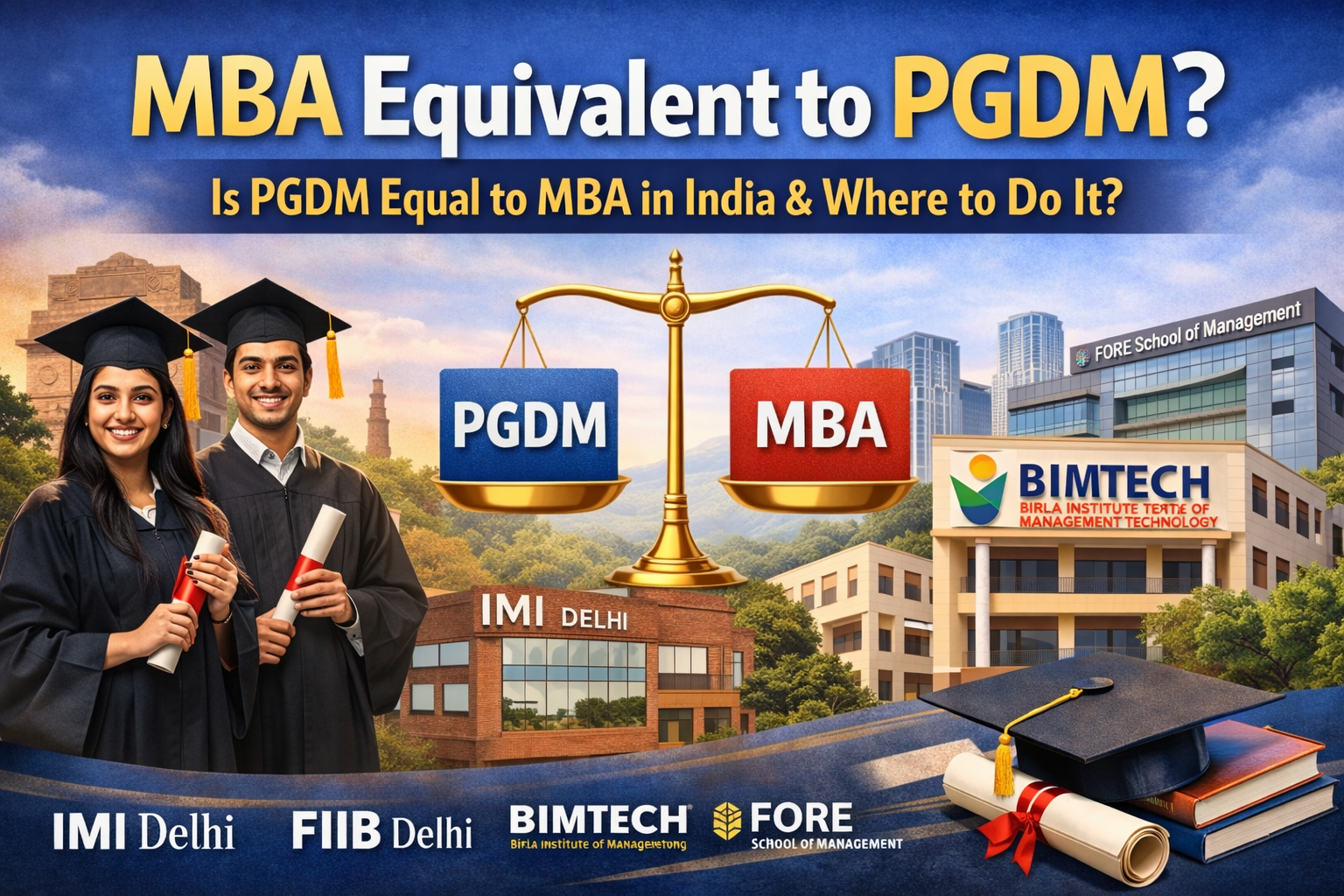 Pgdm Sticker MBA Equivalent to PGDM? - Best Business Schools in Delhi NCR