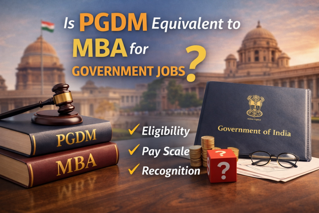 Is PGDM Equivalent to MBA for Government Jobs